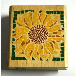 Rubber Stampede Stamp  Mosaic Sunflower